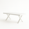 Tavolo Fomalhaut con gambe e piano stabile in MDF, design moderno, per arredo interno