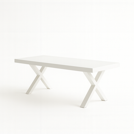 Tavolo "Fomalhaut" con gambe e piano stabile in MDF, design moderno, per arredo interno
