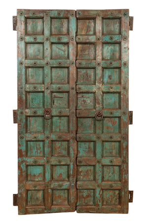 Biscottini Porta portone in legno massello e ferro da interno o da esterno vecchia e antica medievale scorrevole