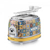 ARIETE TOASTER POSITANO EDITION (155) - TOSTAPANE ELETTRICO IN METALLO - 6 LIVELLI DORATURA - ESPULSIONE AUTOMATICA - 2 FETTE -810W