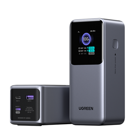 Ugreen 20000mAh 130W Fast Charging Powerbank Litio Grigio (NEXODE 20000MAH 130W POWERBANK)