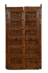 Biscottini Porta portone in legno massello e ferro da interno o da esterno vecchia e antica medievale scorrevole