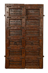 Biscottini Porta portone in legno massello e ferro da interno o da esterno vecchia e antica medievale scorrevole