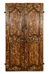 Biscottini Porta portone in legno massello e ferro da interno o da esterno vecchia e antica medievale scorrevole