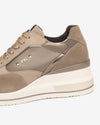 Nero Giardini sneakers donna in suede pelle e vernice beige I514130D501