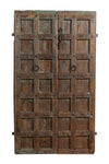 Biscottini Porta portone in legno massello e ferro da interno o da esterno vecchia e antica medievale scorrevole