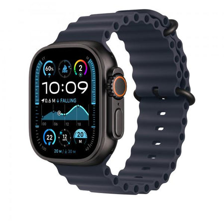 Apple Estensione per cinturino Ocean blu navy [49 mm] - Titanio nero (APPLE WATCH 49 NAVY BLACK TI OB XL)