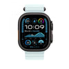 Apple Estensione per cinturino Ocean blu ghiaccio [49 mm] - Titanio nero (APPLE WATCH 49 ICE BLUE B TI OB XL)