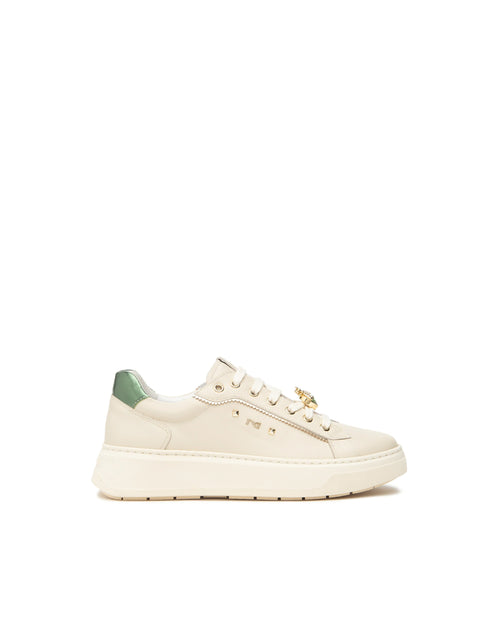 Nero Giardini sneakers donna in pelle milk con accessorio I514171D710