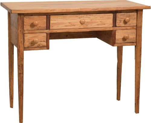 Biscottini Tavolino scrittoio in legno massello di tiglio finitura naturale. Made in Italy