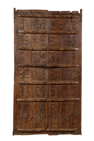 Biscottini Porta portone in legno massello e ferro da interno o da esterno vecchia e antica medievale scorrevole
