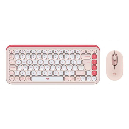 Logitech 920-013142 tastiera Mouse incluso Universale Bluetooth QWERTY US International Rosa (POP ICON COMBO MOUSE AND KB)