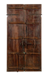 Biscottini Porta portone in legno massello e ferro da interno o da esterno vecchia e antica medievale scorrevole