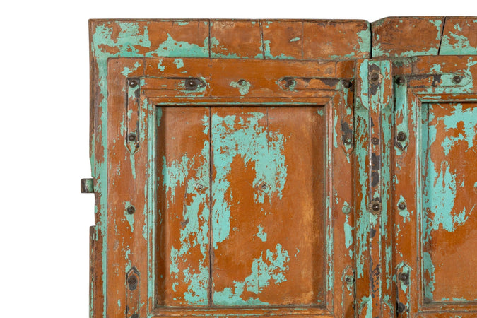 Biscottini Porta portone in legno massello e ferro da interno o da esterno vecchia e antica medievale scorrevole