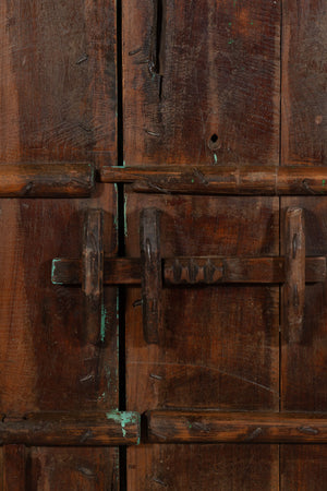 Biscottini Porta portone in legno massello e ferro da interno o da esterno vecchia e antica medievale scorrevole
