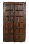 Biscottini Porta portone in legno massello e ferro da interno o da esterno vecchia e antica medievale scorrevole