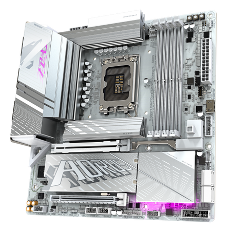 Scheda madre Gigabyte Z890M AORUS ELITE WIFI7 ICE - Supporto processori Intel Core Ultra (Series 2) Socket 1851 - Ram 4x DDR5 - Hdmi, DisplayPort - RAID 0,1,5,10 - 8x Usb3.2 / 2x Usb2.0 - GLan - Au