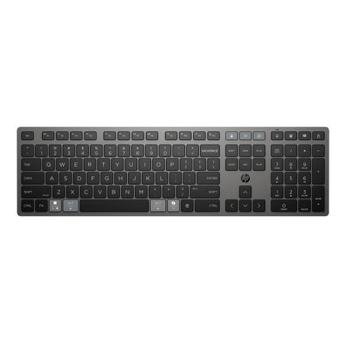 HP Tastiera wireless ricaricabile multidispositivo 725 (HP 725 - Keyboard - multi-device, rechargeable, powered by SuperCapacitor - full size - wireless - 2.4 GHz, Bluetooth - QWERTY - International