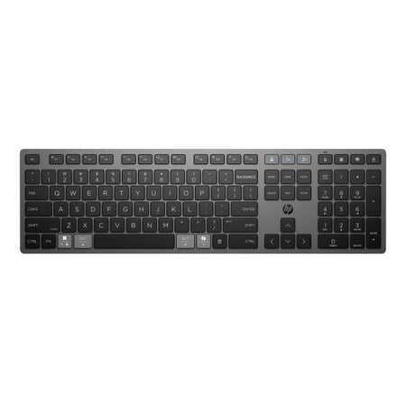 HP Tastiera wireless ricaricabile multidispositivo 725 (HP 725 - Tastiera - multi-dispositivo, ricaricabile, alimentato da SuperCapacitor - full size - senza fili - 2.4 GHz, Bluetooth - QWERTY - Ingl