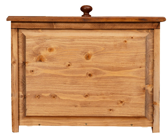 Biscottini Comodino Country in legno massello di tiglio finitura noce L50xPR35xH70 cm. Made in Italy