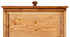 Biscottini Comodino Country in legno massello di tiglio finitura noce L50xPR35xH70 cm. Made in Italy