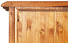 Biscottini Vetrina Country Biscottini legno massello tiglio noce 55x43x150 Made Italy