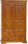 Biscottini Armadio Country legno massello tiglio finitura noce Biscottini 120x59x197 Made