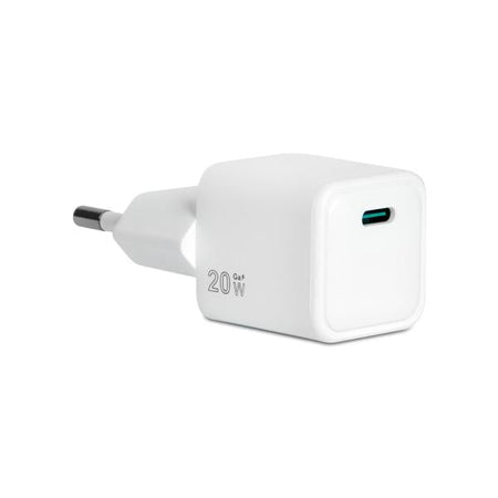 VULTECH CC-120PDCUGWH - CARICATORE UNIVERSALE 1 PORTA TYPE-C PD20 QC 3.0 GAN 20W - BIANCO DIMENSIONI COMPATTE