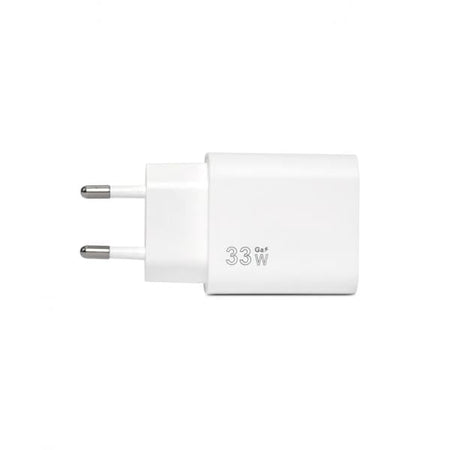 VULTECH CC-133PDCUGWH - CARICATORE UNIVERSALE 1 PORTA TYPE-C PD33 QC 3.0 GAN 33W PPS BIANCO DIMENSIONI COMPATTE