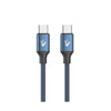 VULTECH CS-NCC20BL - CAVO SMARTPHONE IN NYLON TYPE-C TO TYPE-C 2M 5.0A 100W - BLU