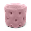 Pouf imbottito tondo, seduta in velluto per arredamento moderno h 41 cm
