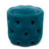 Pouf imbottito tondo, seduta in velluto per arredamento moderno h 41 cm
