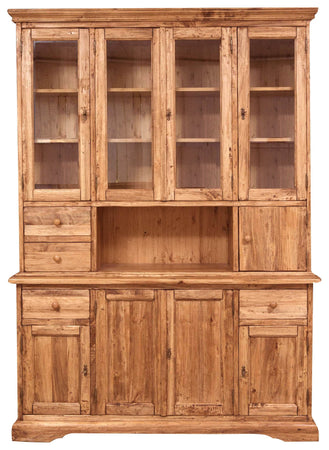 Biscottini Biscottini Vetrina Country legno massello tiglio naturale 156x50x200 Made in