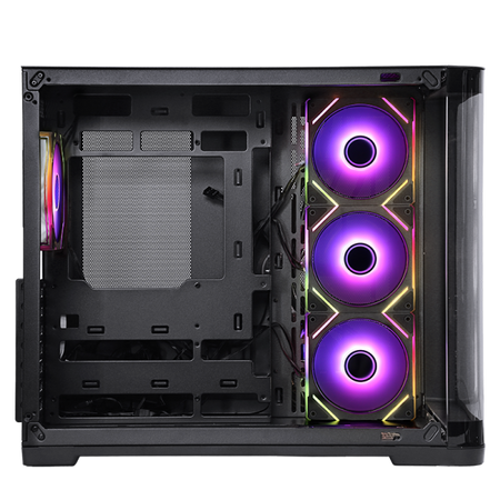 Case DARK CAVE CURVED - Gaming Tower- ATX- 4x12cm ARGB fan- 2xUSB3- Type-C- Curved Temp Glass Side & Front Panel