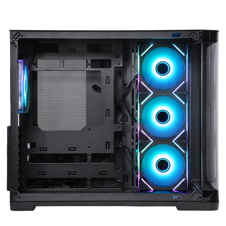 Case DARK CAVE CURVED - Gaming Tower- ATX- 4x12cm ARGB fan- 2xUSB3- Type-C- Curved Temp Glass Side & Front Panel