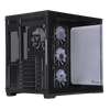 Case Itek DARK CAVE CURVED - Gaming Tower, ATX, 4x12cm ARGB fan, 2xUSB3, Type-C, Side & Front Panel Temp Glass