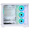 Case Itek DARK CAVE CURVED - Gaming Tower, ATX, 4x12cm ARGB fan, 2xUSB3, Type-C, Side & Front Panel Temp Glass, White Edition