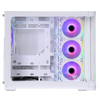 Case Itek DARK CAVE CURVED - Gaming Tower, ATX, 4x12cm ARGB fan, 2xUSB3, Type-C, Side & Front Panel Temp Glass, White Edition