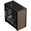 ITEK CASE WOODY, GAMING TOWER, ATX, 3X12CM BLACK FAN, 2XUSB3, TYPE-C, WOOD FRONT, TEMP GLASS SIDE P
