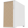 Case WOODY - Gaming Tower- ATX- 3x14cm White fan- 2xUSB3- Type-C- Wood Front- Temp Glass Side Panel- White Edtion