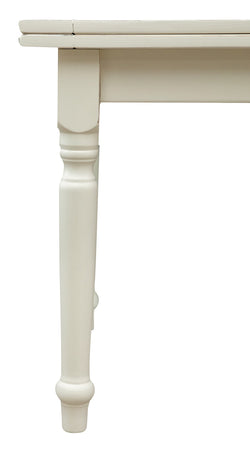 Biscottini Tavolo Country allungabile in legno massello di tiglio finitura bianca anticata L200xPR90xH80 cm. Made in Italy