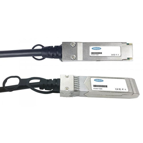 Origin Storage MC2309130-002-OS cavo InfiniBand e in fibra ottica 2 m QSFP+ SFP+ DAC Nero (Origin Storage MC2309130-002 NVIDIA Mellanox Compatible Direct Attach Copper Cable 40GBase-CU QSFP+ to 10GBa
