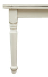Biscottini Tavolo Country allungabile in legno massello di tiglio finitura bianca anticata L220xPR100xH80 cm. Made in Italy
