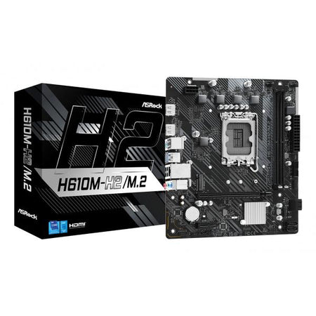 ASRock H610M-H2/M.2 - Motherboard - micro ATX - LGA1700-Sockel - H610 Chipsatz - USB 3.2 Gen 1 - Gigabit LAN - Onboard-Grafik (CPU erforderlich)