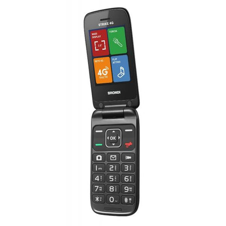 BRONDI STRIKE 4G (GRIGIO) - TELEFONO CELLULARE PER ANZIANI - TORCIA - FOTOCAMERA - VOLTE - CONNETTIVITA 4G