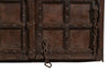 Biscottini Porta portone in legno massello e ferro da interno o da esterno vecchia e antica medievale scorrevole