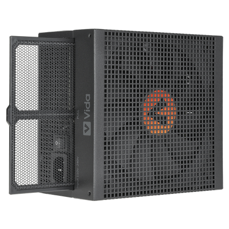 VIDA Heracles alimentatore per computer 750 W 20+4 pin ATX ATX Nero (Vida 750W Heracles Black ATX 3.1 Gaming PSU, 80+ Gold, Fully Modular, 14cm Ultra-Quiet Semi-Fanless FDM Fan, Flat Black Cables, PC