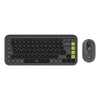 POP Icon Combo Tastiera Mouse Incluso Universale Bluetooth QWERTY Indiano Grafite, Verde