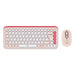 POP Icon Combo Tastiera Mouse Incluso Universale Bluetooth QWERTY Italiano Rosa, Bianco