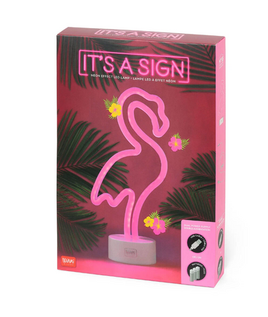 Lampada Led Effetto Neon - It's a Sign, tema Fenicottero